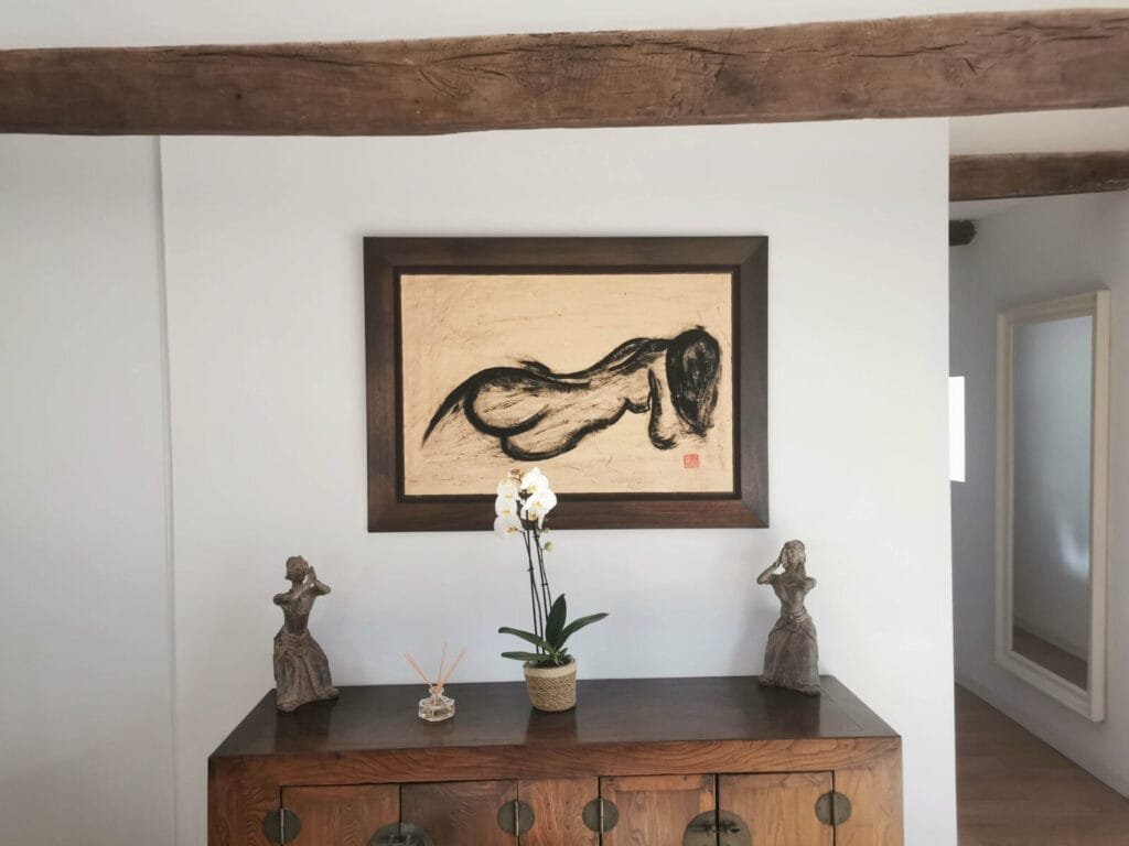 Peinture Fabien Raveton () Muse allongee x (en place)