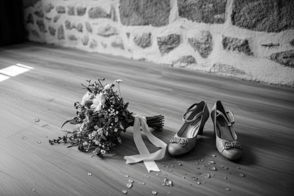 Préparatifs de votre mariage 4 - Kerbeleg Kerbeleg Studio Mariage préparatifs chaussures et bouquet