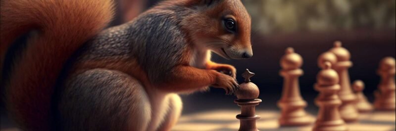 kerbeleg ecureuil jouant aux echecs