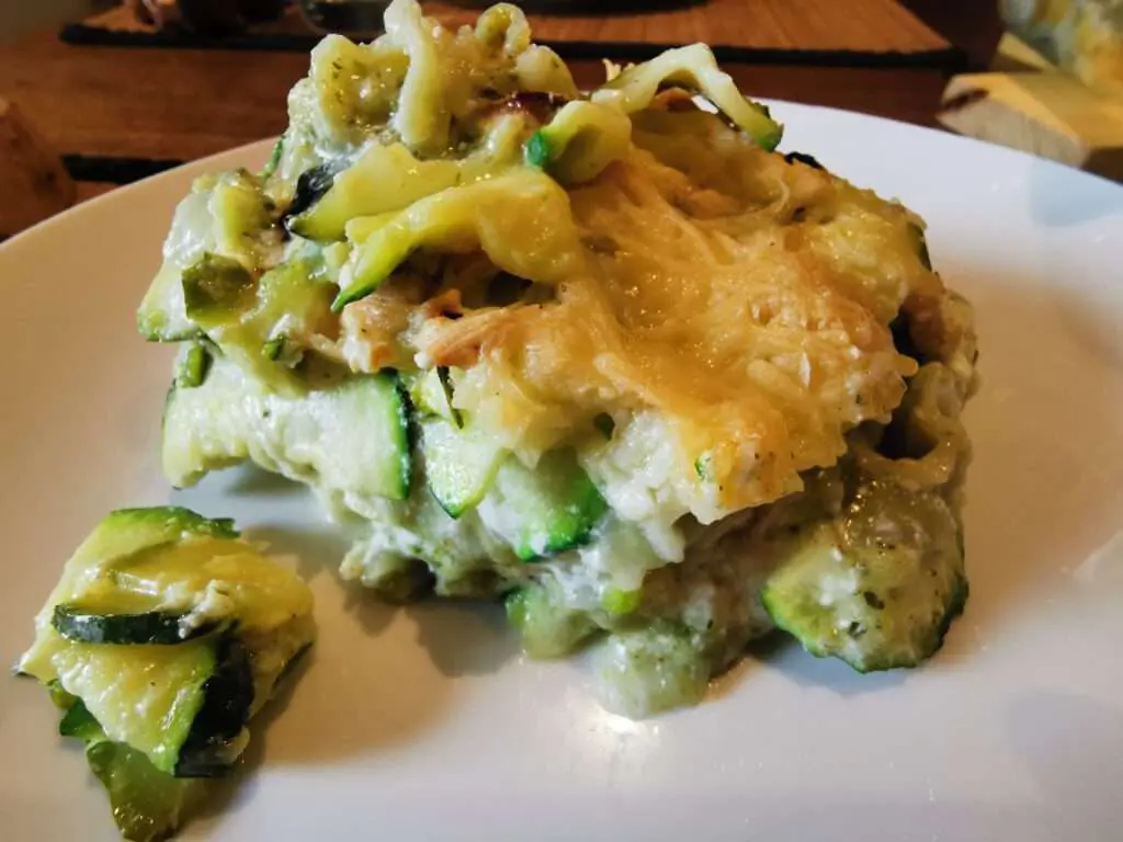 Recette Le gratin de courgettes et ravioles de Valerie
