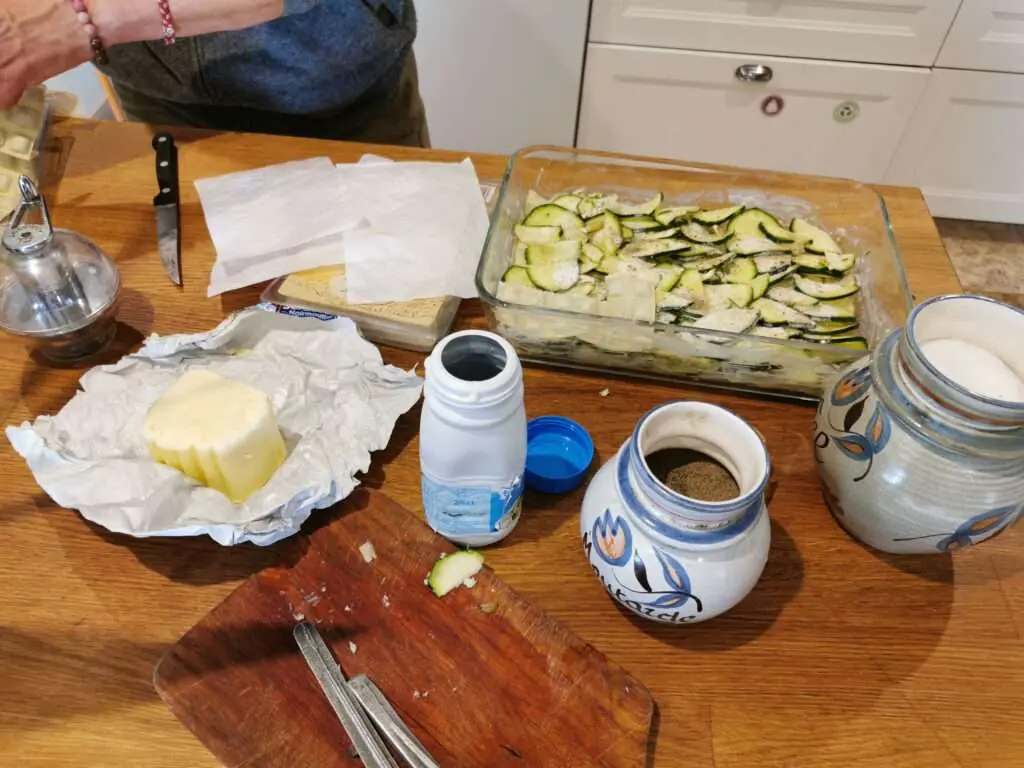 Recette Le gratin de courgettes et ravioles de Valerie
