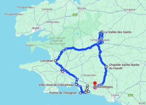 Itineraire autour de Kerbeleg - Bretagne