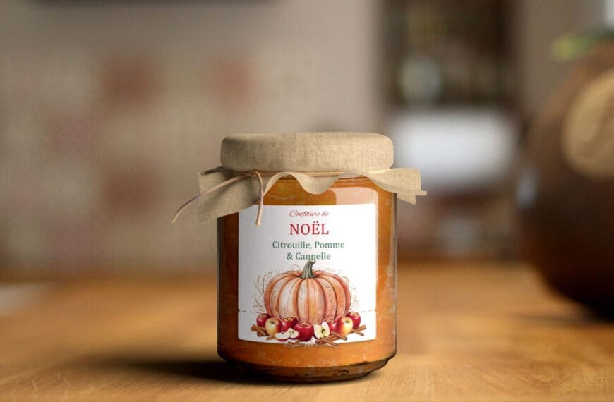 Christmas jam with pumpkin, apples and cinnamon