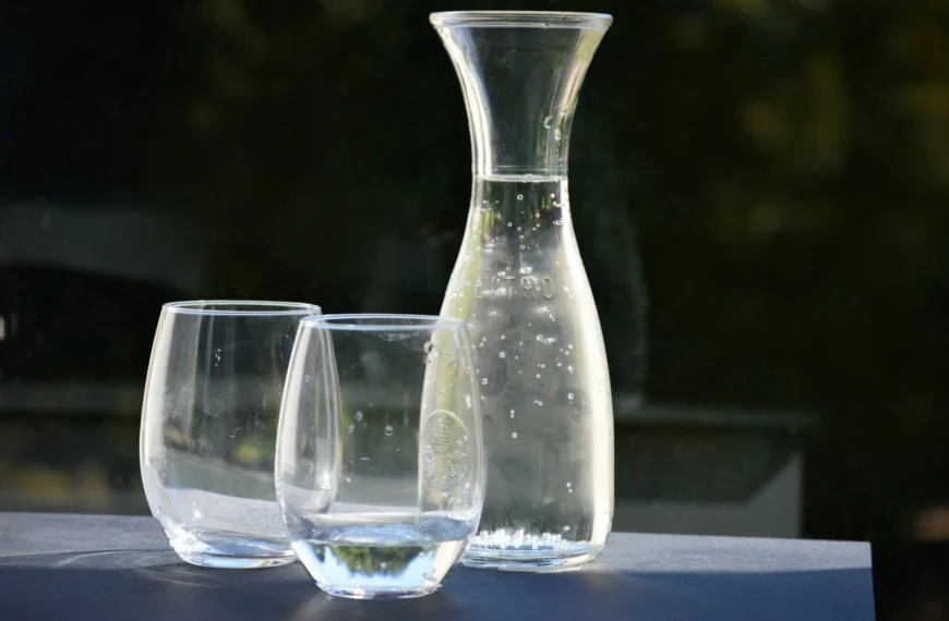 eau fraiche et verres