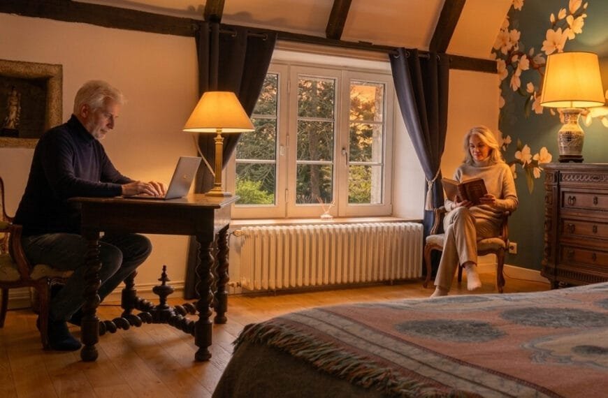 Chambre Les Oiseaux (avec deux hôtes) coucher soleil.png